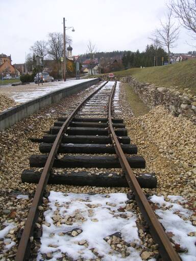 Freigelegte Schwellen im Gleis 1 (Gr&ouml;&szlig;e ca. 44 Kb)