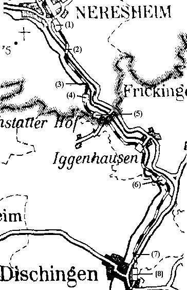 &Uuml;bersichtskarte &uuml;ber die geplante und im Bau befindliche Strecke. Gr&ouml;sse ca 11 Kb
