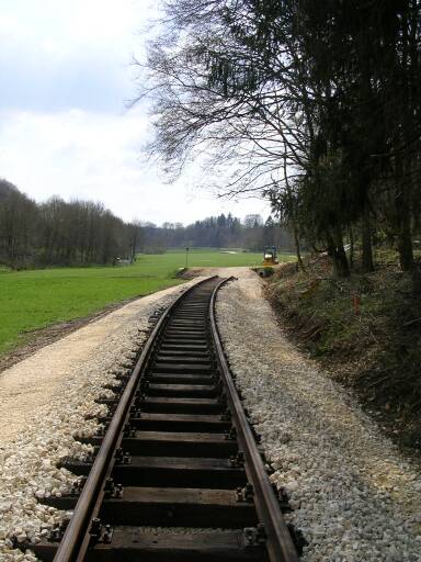 Das Gleisende, Blickrichtung Dischingen (Gr&ouml;&szlig;e ca. 42kB)