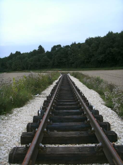 Blick vom ehemaligen Gleisende  (Gr&ouml;&szlig;e ca. 43 kB)