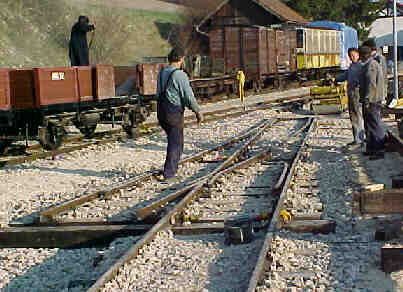 Eingeschotterte Weiche (20 Kb)